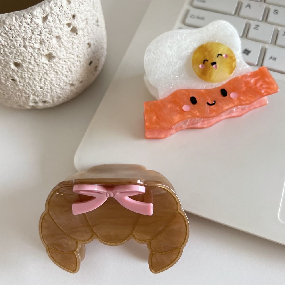 Cute Croissant Shark Clip Toas - огляд і ціна Hair Clips