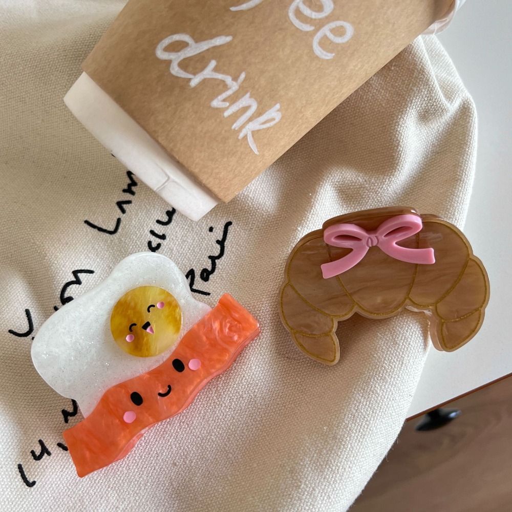 Cute Croissant Shark Clip Toas - огляд і ціна Hair Clips