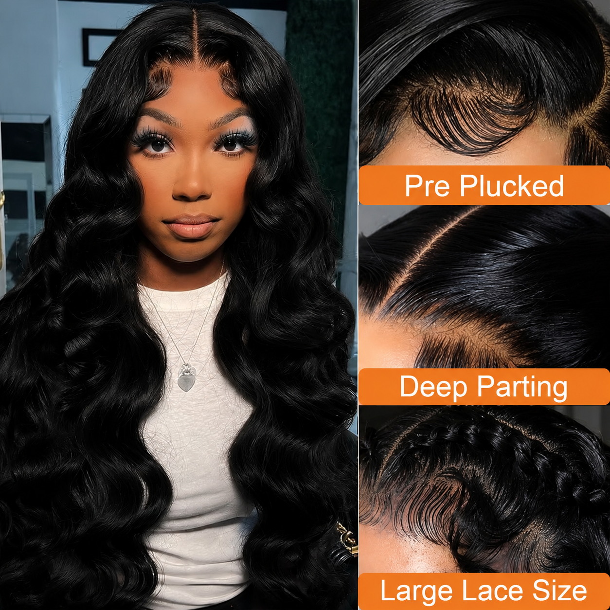 34 inch 13x4 HD Transparent La - огляд і ціна Hd Lace Frontal Wig Human Hair Pre Plucked