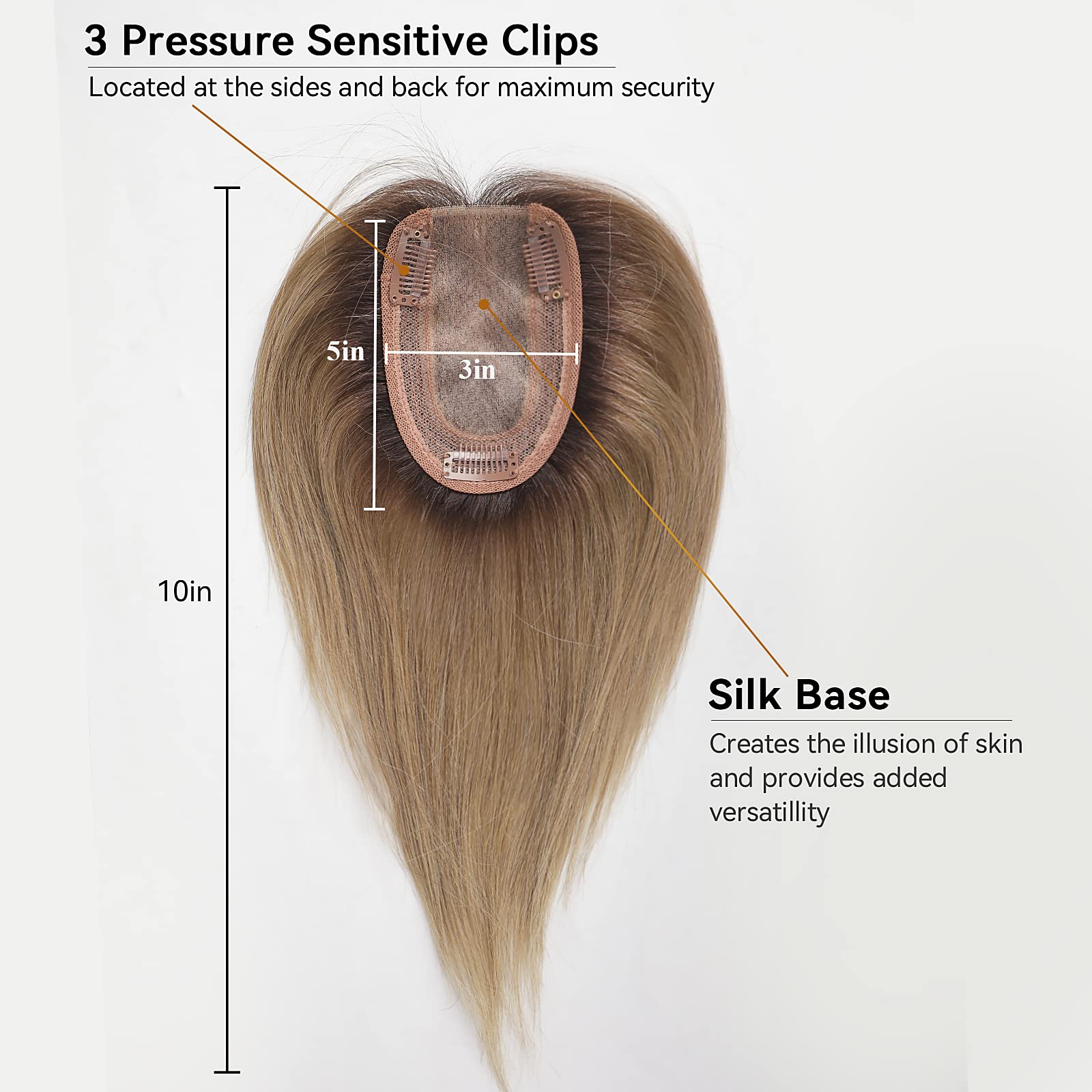 100% Remy Human Hair Toppers f - огляд і ціна Seamless Clip In Hair Extensions Human Hair