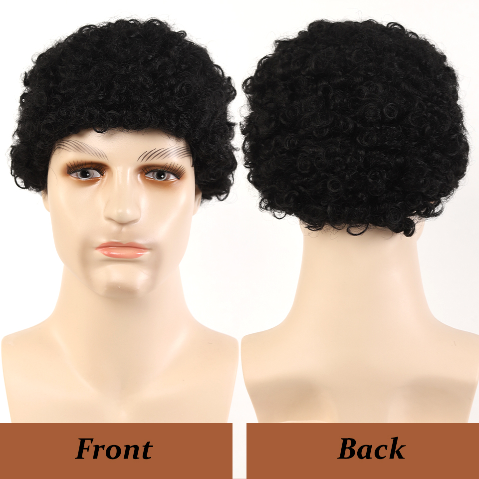 Synthetic Men's Short Curly Ha - огляд і ціна Synthetic Wigs