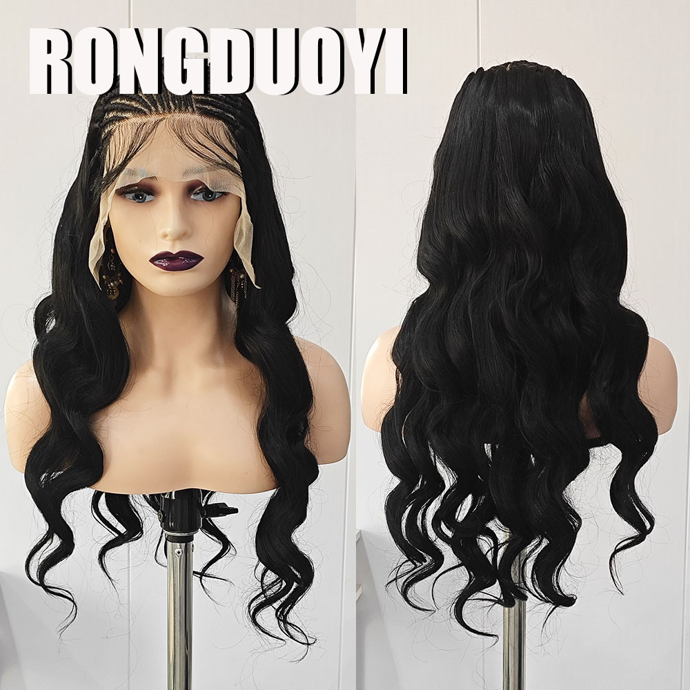 RONGDUOYI Black Braided Wave S - огляд і ціна Synthetic Braided Wigs For Black Women