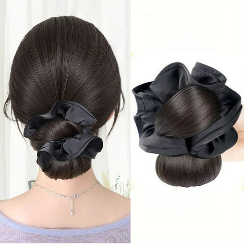 New Synthetic Satin Hair Tie C - огляд і ціна Claw Clip Messy Bun Hair Piece