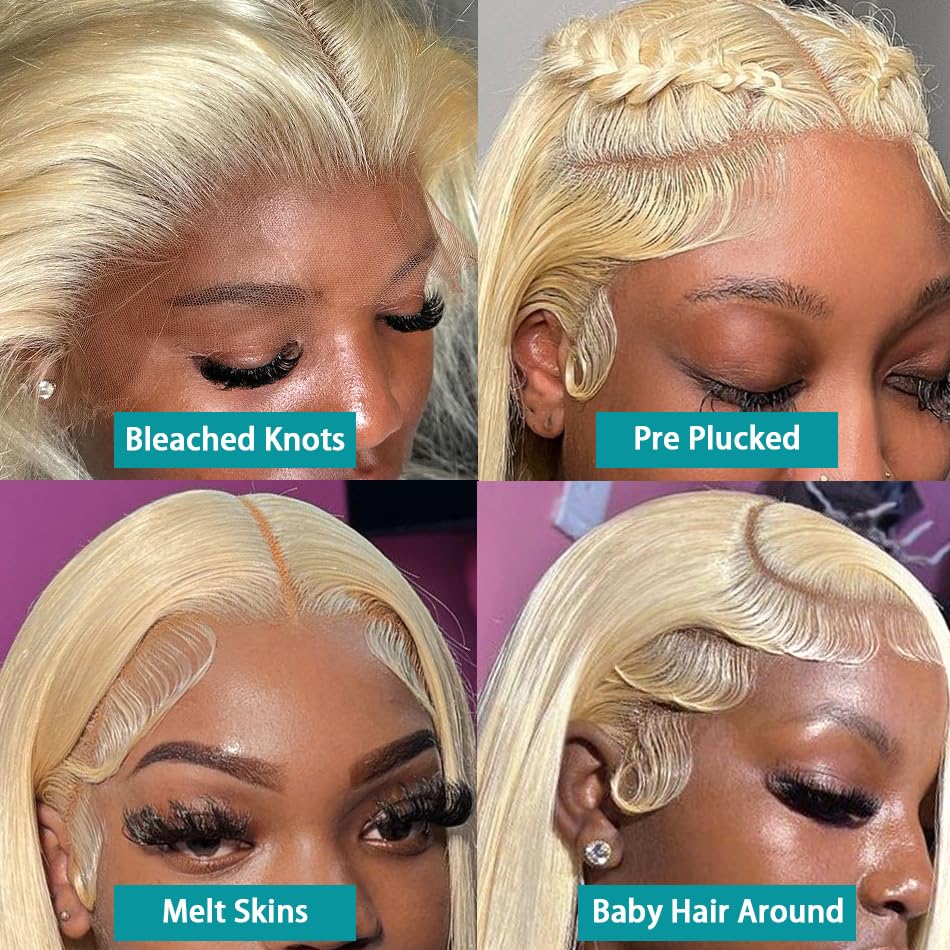 200% Density Straight Silky 61 - огляд і ціна 613 Blonde Body Wave Lace Front Wig